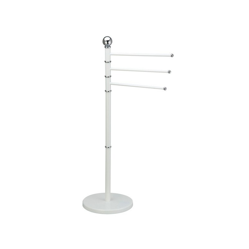 Porte Serviettes 3 branches Acier Blanc MSV MSV