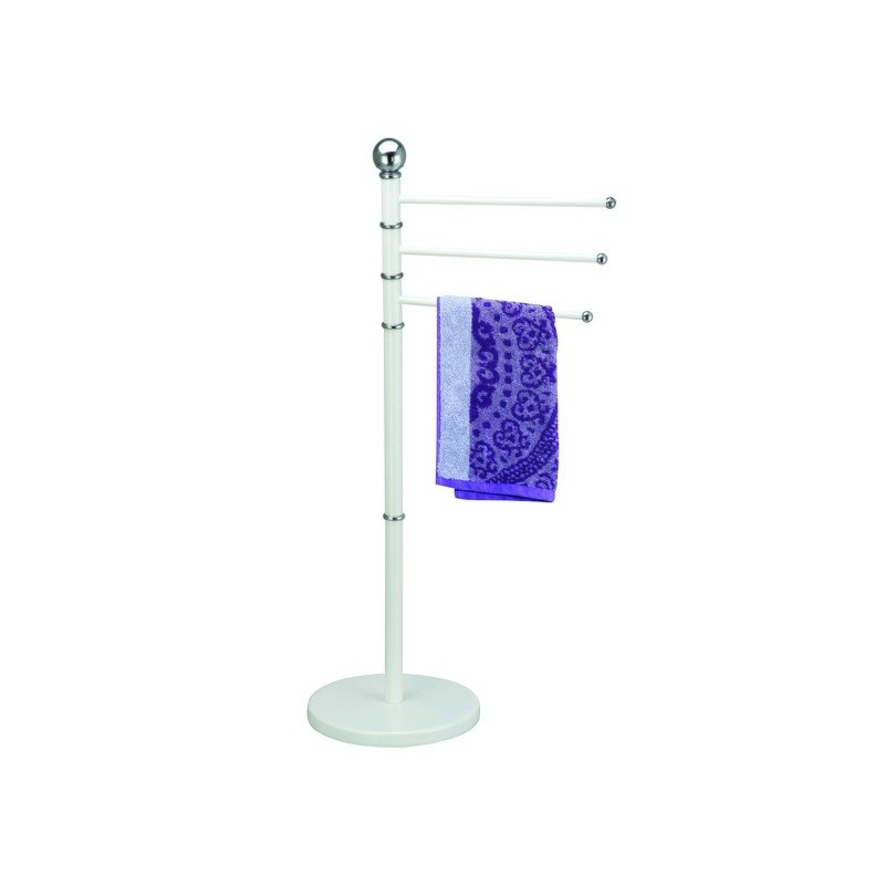 Porte Serviettes 3 branches Acier Blanc MSV MSV