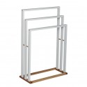 Porte Serviettes Bambou & MDF Blanc MSV MSV
