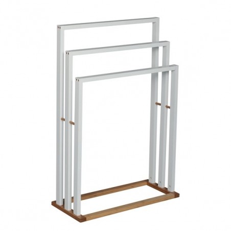 Porte Serviettes Bambou & MDF Blanc MSV MSV