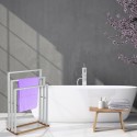 Porte Serviettes Bambou & MDF Blanc MSV MSV