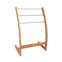 Porte Serviettes Bambou 3 Barres Acier Inox & Bambou MSV MSV