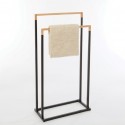 Porte serviettes CHIC Acier & Bambou Noir Spirella Spirella