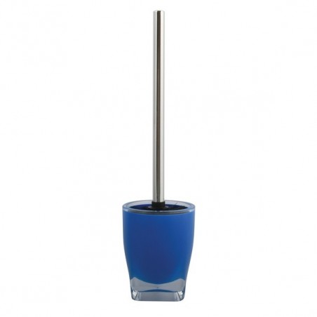 Brosse Wc avec support Acrylique & Inox TAHITI Bleu Foncé MSV MSV