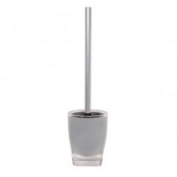 MSV Toilet Brush with Acrylic & Stainless Steel Holder TAHITI Gray