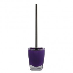 MSV Toilet Brush with Acrylic & Stainless Steel Holder TAHITI Purple