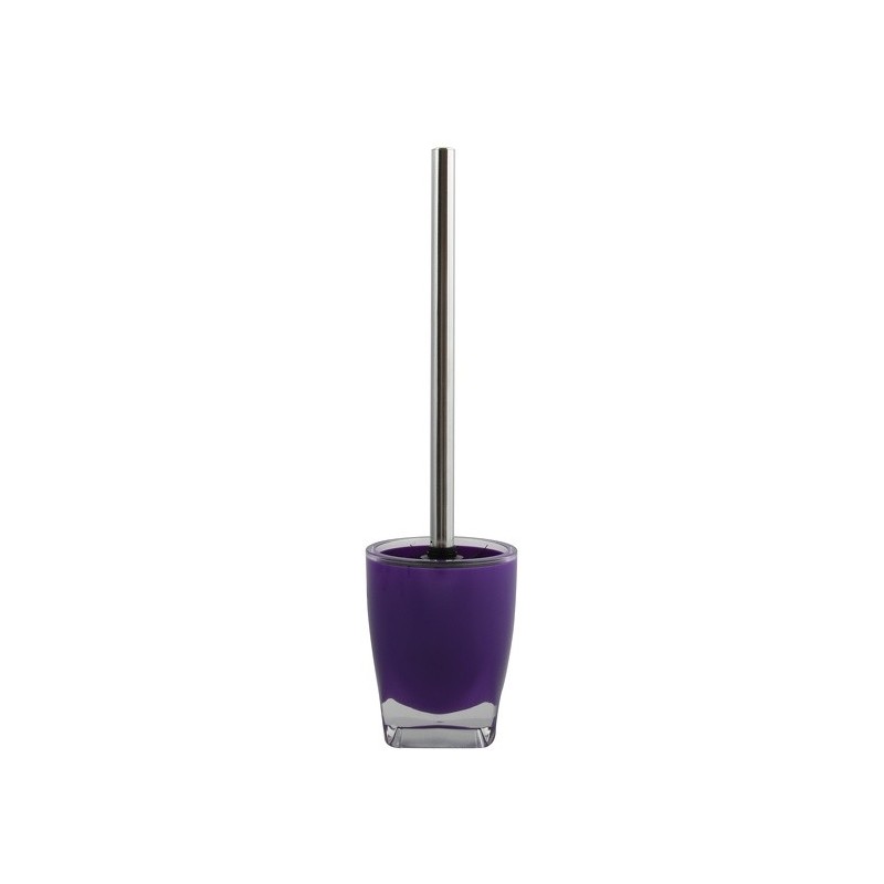 MSV Escobillero con soporte Acrílico y Acero Inoxidable TAHITI Morado MSV