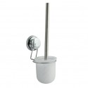 MSV Toilet brush with support MEGA SUCTION CUP Chrome Steel MSV