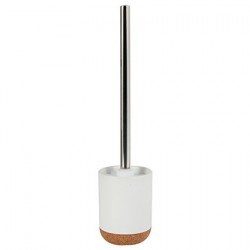 MSV Escobillero con Soporte Cerámica y Corcho ROBLE Blanco MSV