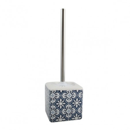 MSV scopino WC con supporto in ceramica AMADORA blu e bianco MSV