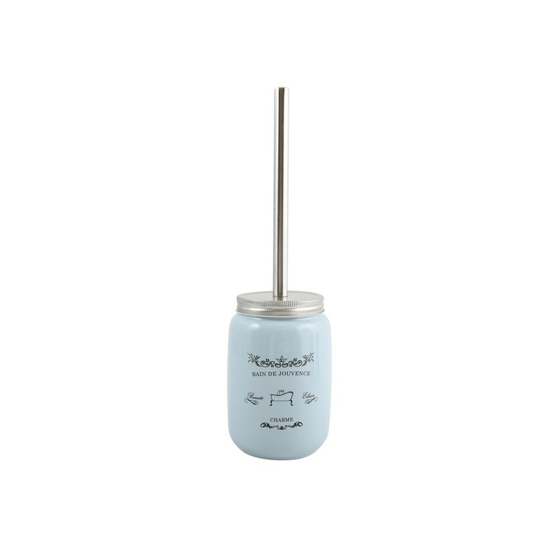 MSV Toilet Brush with Blue Apolline Ceramic Holder MSV