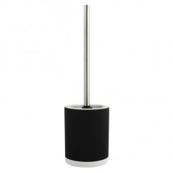 MSV Escobillero con Soporte Cerámico CAGLIARI Negro MSV