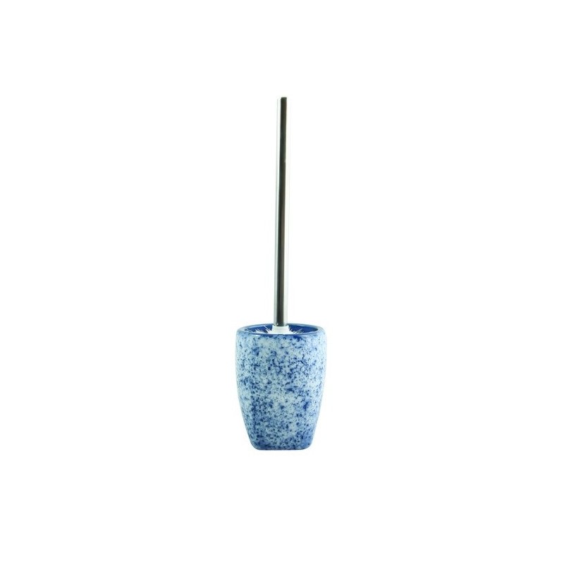 MSV Toilet Brush with Holder Ceramic CARRARE Blue MSV