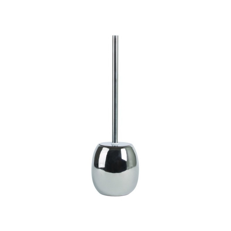 MSV Toilet brush with support Ceramic DAKHLA Silver MSV
