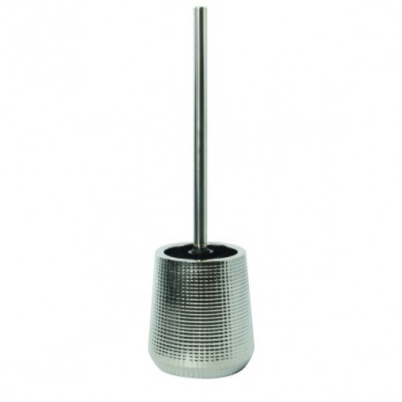 MSV Toilet brush with support Ceramic DALLAS Silver MSV
