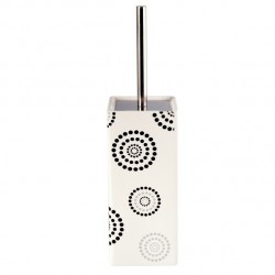 MSV Toilet Brush with Patterned DOTS Ceramic Holder