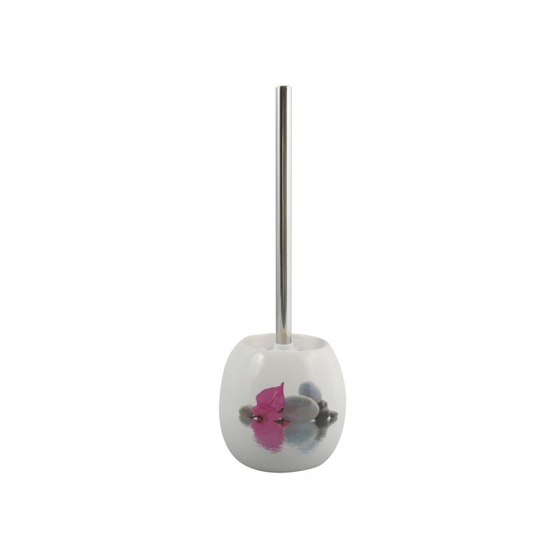 MSV Toilet Brush with Holder Ceramic JAVA Borneo Pattern MSV