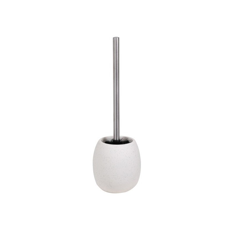 MSV Escobillero con Soporte de Cerámica Blanco Mati MSV