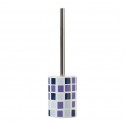 MSV Toilettenbürste mit Halterung Keramik MOSAIKO Blau MSV