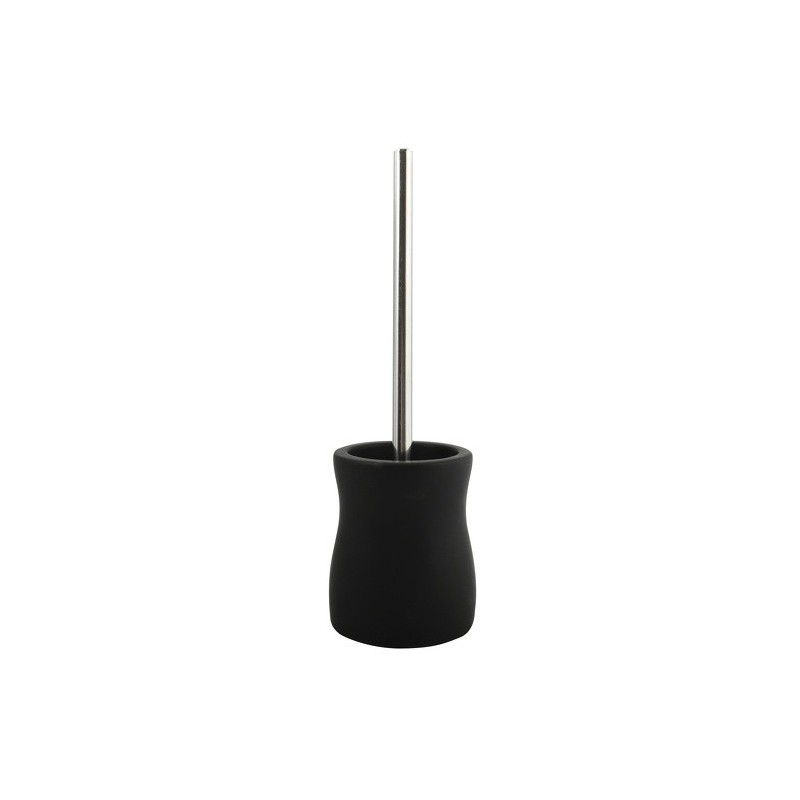 MSV Scopino per WC con Supporto Ceramica PALMA Nero MSV