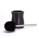 MSV Scopino per WC con Supporto Ceramica PALMA Nero MSV