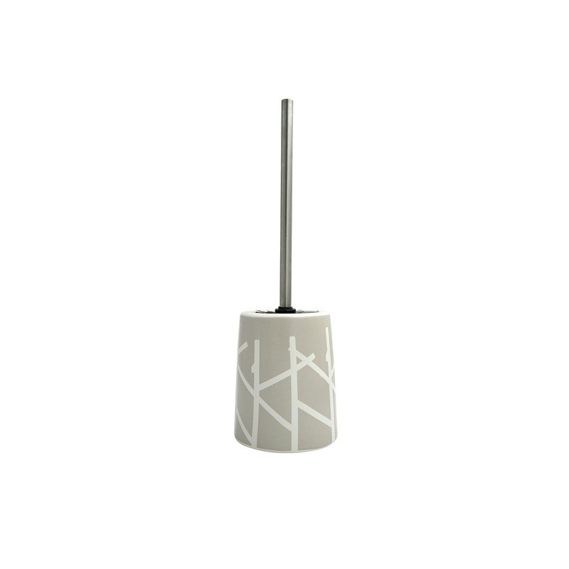 Brosse Wc avec support Céramique TREE Taupe & Blanc MSV MSV
