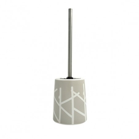 Brosse Wc avec support Céramique TREE Taupe & Blanc MSV MSV