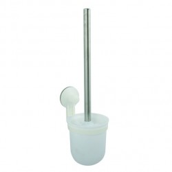 MSV Escobillero con soporte y soporte de pared blanco mate MSV