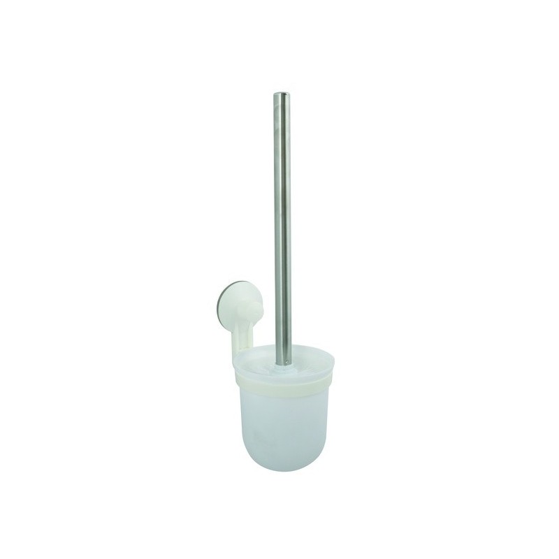 MSV scopino WC con supporto e supporto a parete bianco opaco MSV