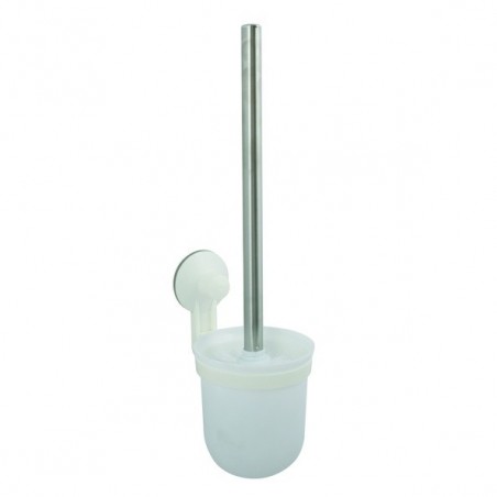 MSV scopino WC con supporto e supporto a parete bianco opaco MSV