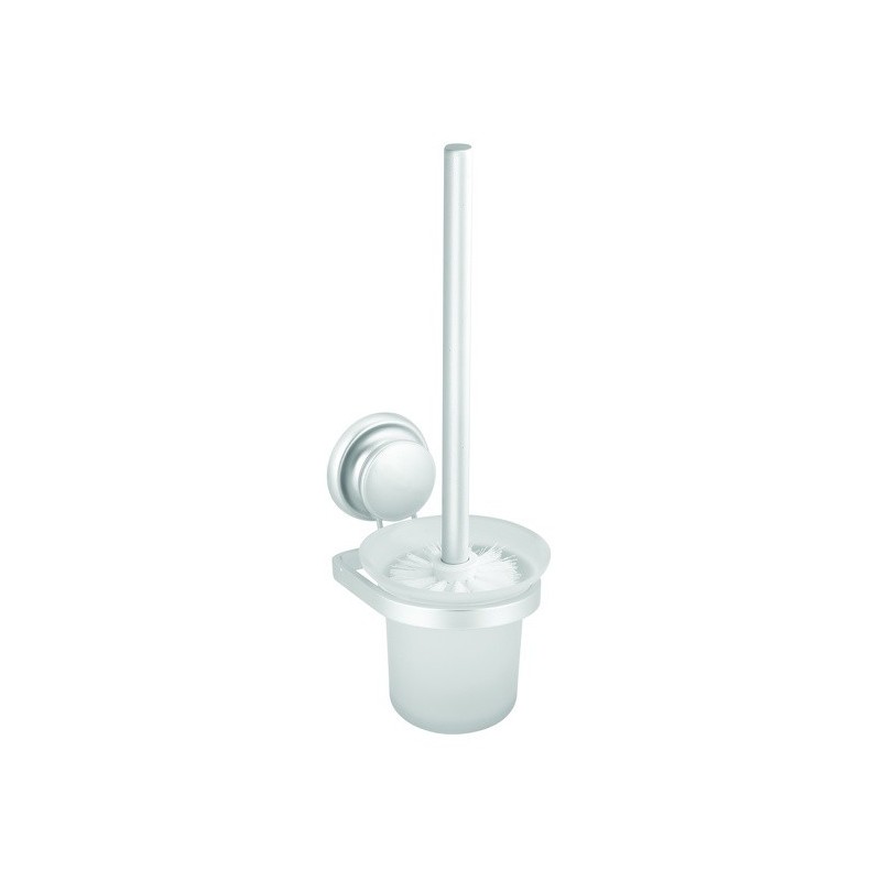 MSV Escobillero con Ventosa Soporte de Pared Aluminio Blanco MSV