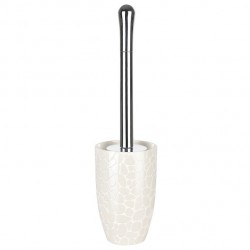 Spirella Scopino con Supporto Ceramica DARWIN PEBBLE Bianco Lucido Spirella