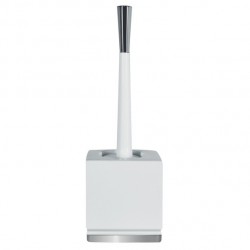 Spirella Escobillero con Soporte Porcelana ROMA Blanco y Plata Spirella