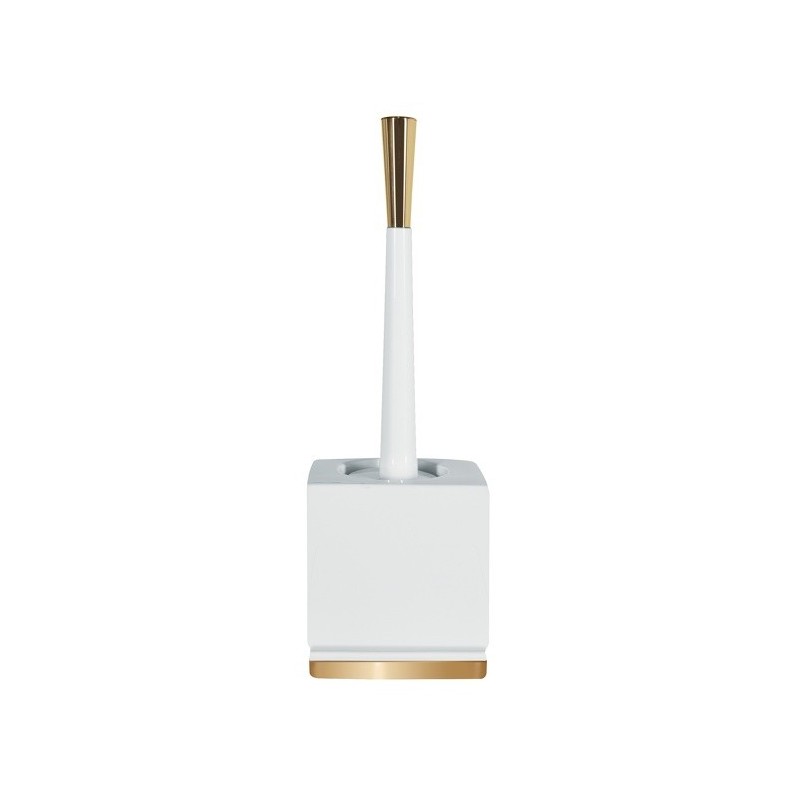 Spirella Scopino con Porta Scopino Porcellana ROMA Bianco & Oro Spirella