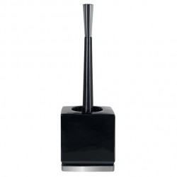 Spirella Toilet Brush with Holder Ceramic ROMA Black & Silver Spirella