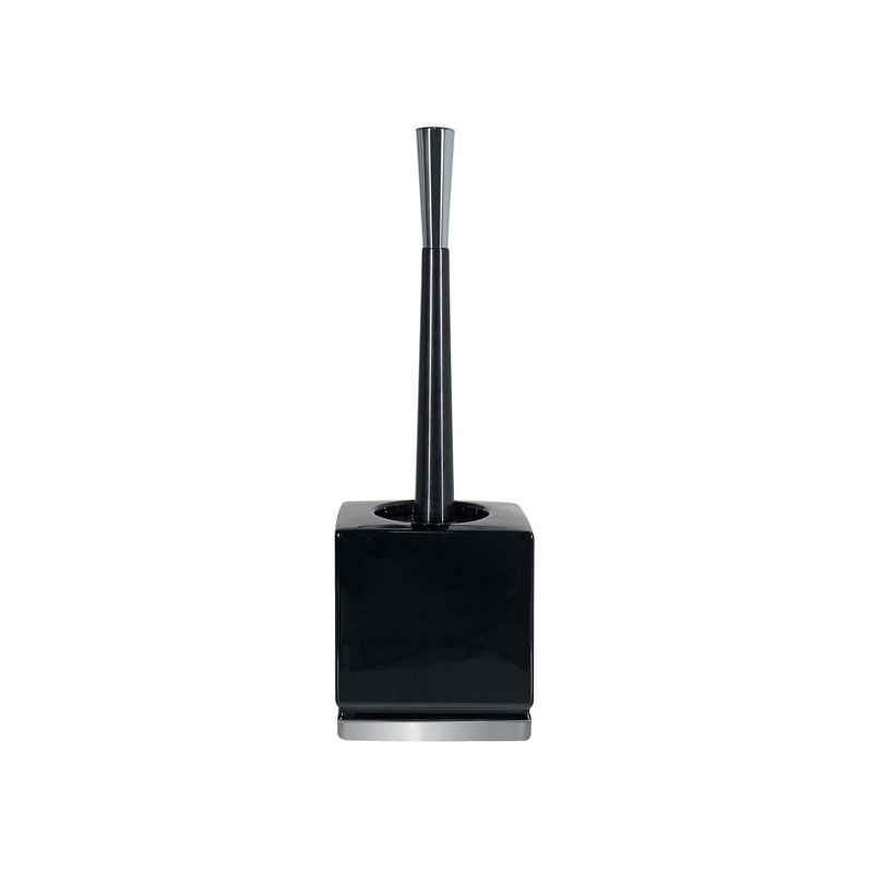 Spirella Toilet Brush with Holder Ceramic ROMA Black & Silver Spirella
