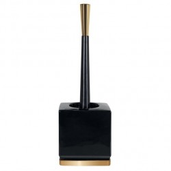 Brosse Wc avec support Céramique ROMA Noir & Or Spirella Spirella