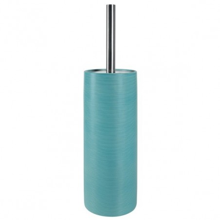 Spirella Toilet brush with holder Ceramic RIBBED TUBE Turquoise blue Spirella
