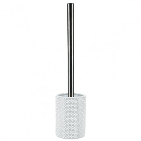 Brosse Wc avec support Faience MERO Blanc Effet 3D Spirella Spirella
