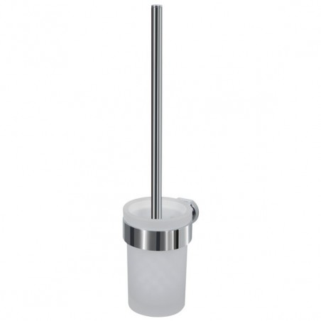Brosse Wc avec support à fixer MILO Verre & Acier Spirella Spirella
