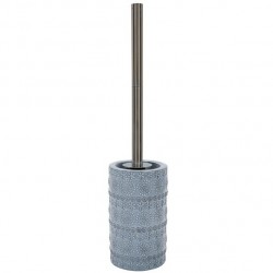 Spirella Escobillero con Soporte Porcelana RELIEF Gris Spirella