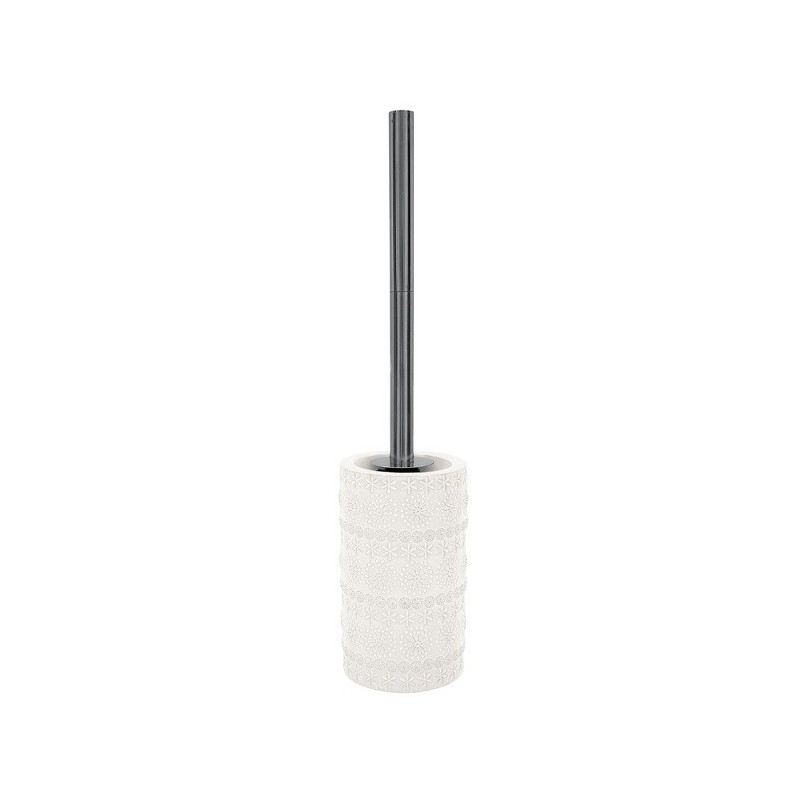Spirella Escobillero con Soporte Porcelana RELIEF Blanco Spirella