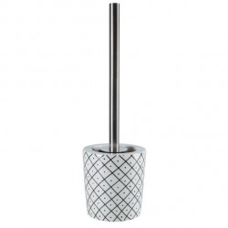 Brosse Wc avec support Porcelaine VISBY Noir & Blanc Spirella Spirella