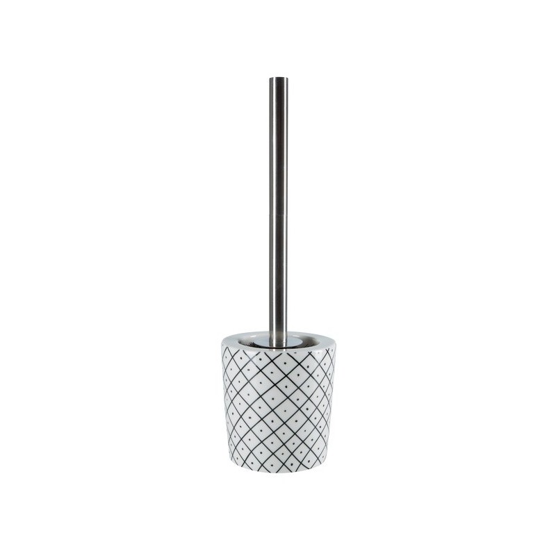 Spirella Escobillero con Soporte Porcelana VISBY Black & White Spirella
