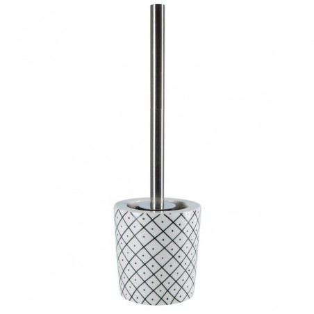 Brosse Wc avec support Porcelaine VISBY Noir & Blanc Spirella Spirella