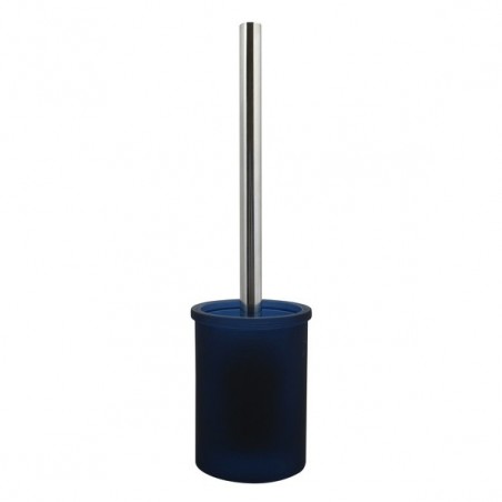 Brosse Wc avec support Verre YOKO Misty Bleu Foncé Spirella Spirella