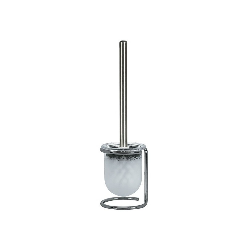 Spirella Scopino con Porta Vetro LEVEL Bianco Spirella