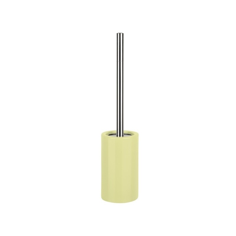 Spirale Scopino con Supporto TUBO Ceramica Giallo Chiaro Spirella