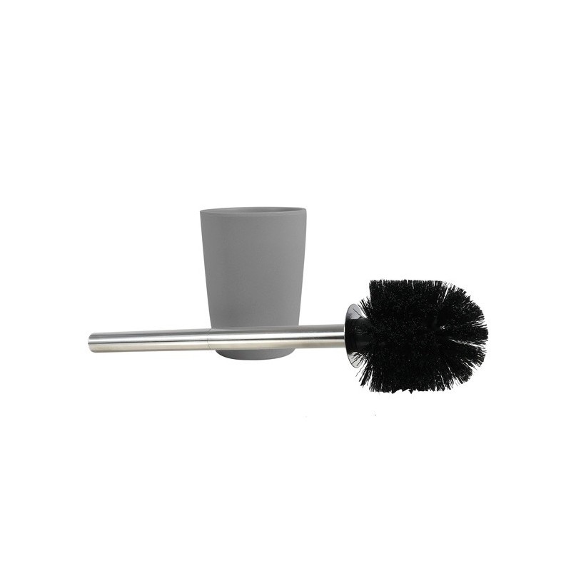 Spirella Escobillero con Soporte Fibras Bambú TAKEO Gris Spirella