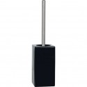Brosse Wc avec support Céramique QUADRO Noir Spirella Spirella